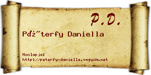 Péterfy Daniella névjegykártya